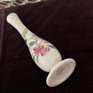Lenox Floral Vase with Gold and Pink Details